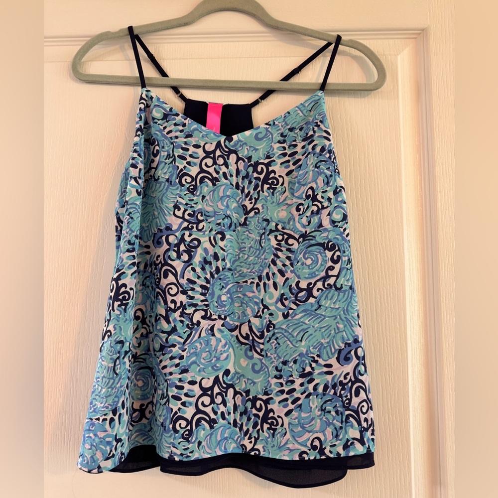 Women’s Blue & Navy Printed Camisole Top